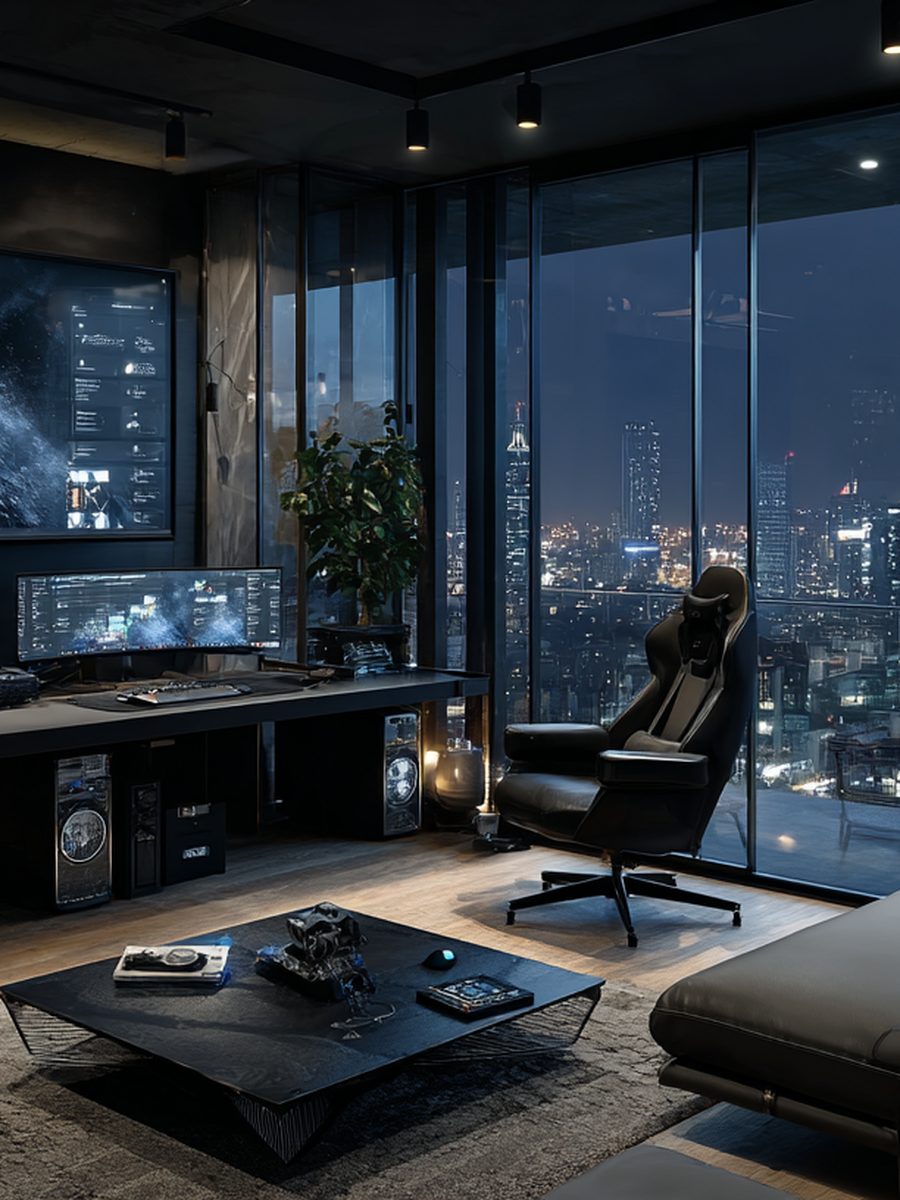 The bedroom.